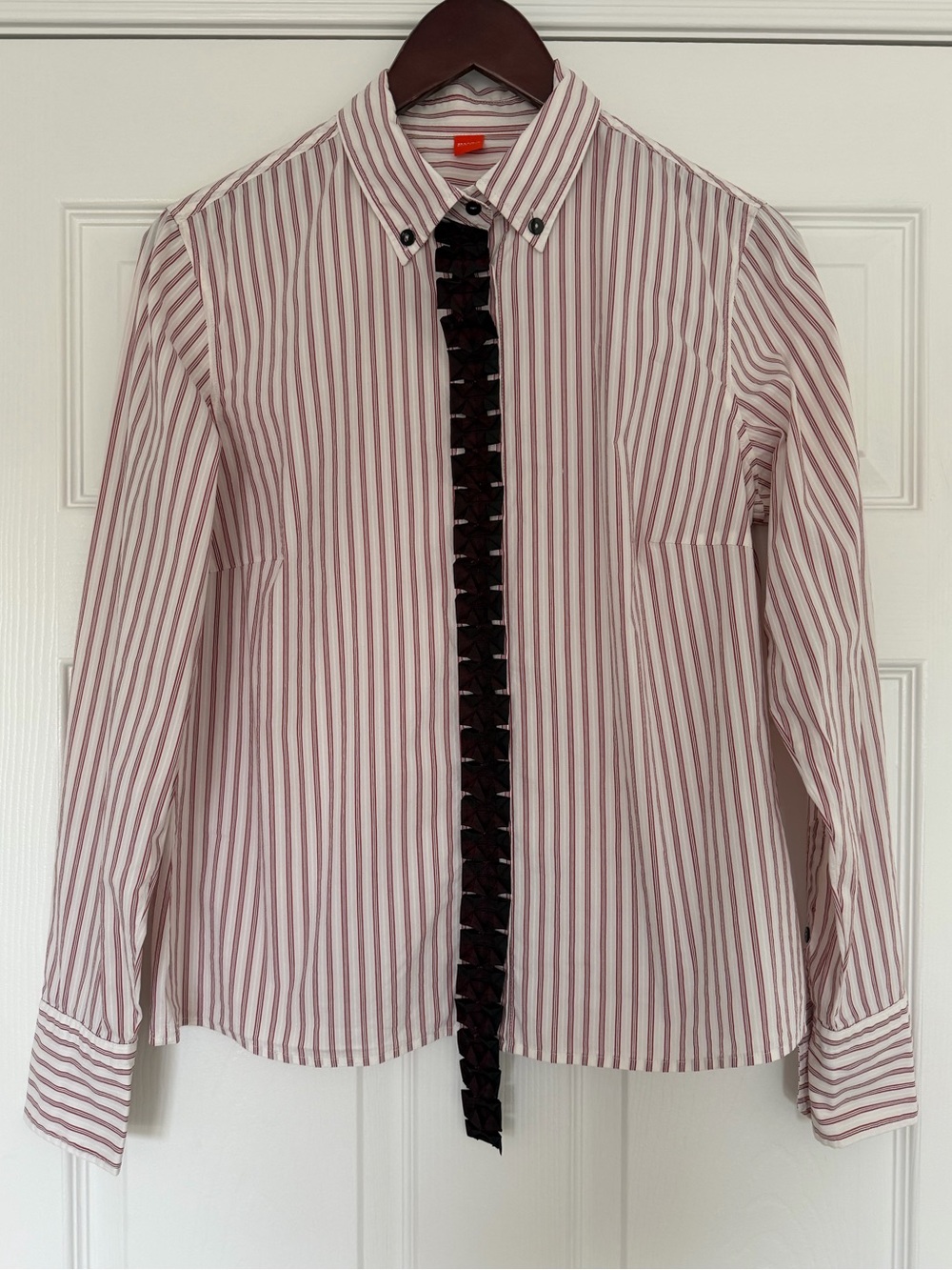 Boss Hugo Boss Button Down Striped Shirt with Grosgrain Placket Size Large